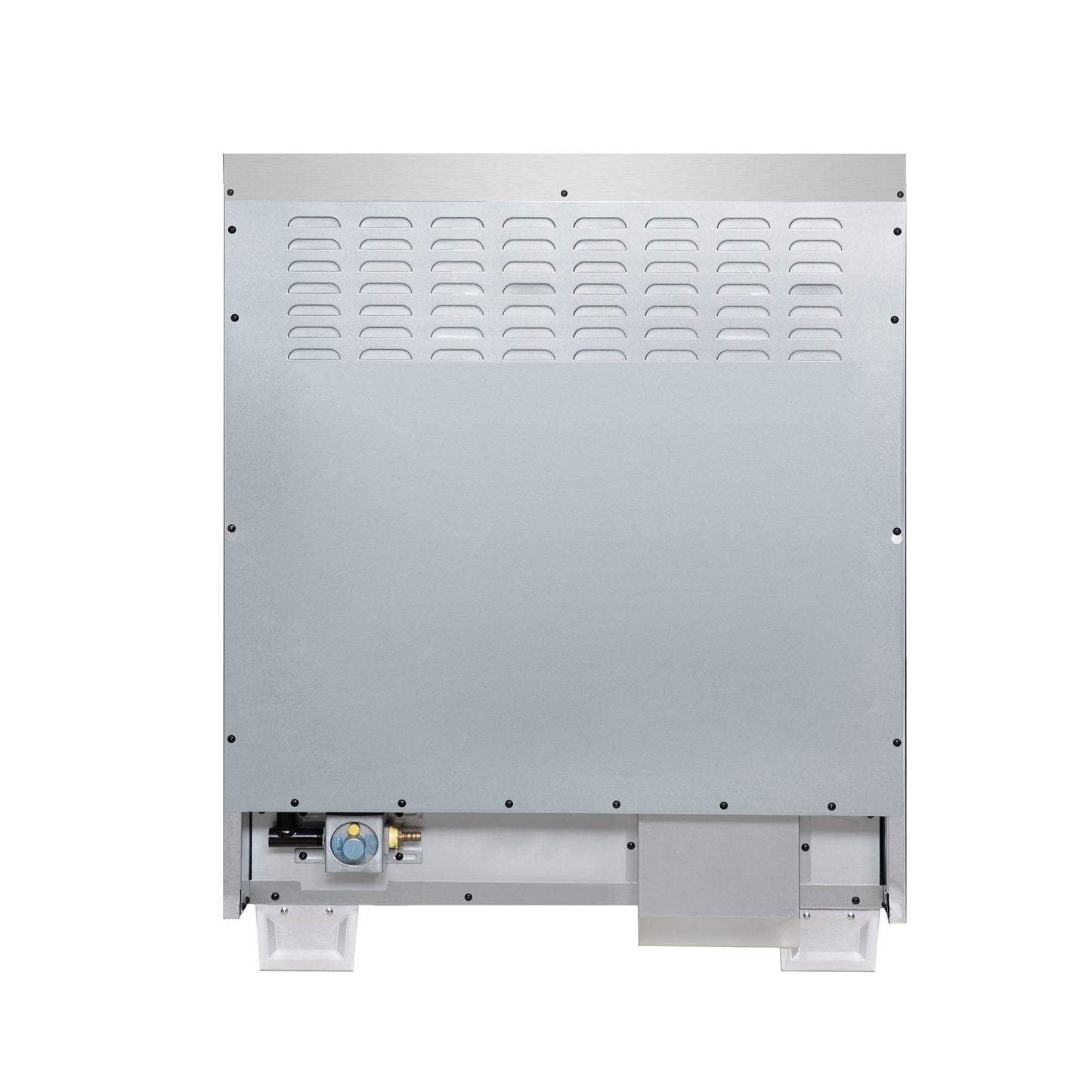 Forno Capriasca 30 Inch Freestanding French Door Dual Fuel Range in White with Antique Brass Accessories, 5 Burners, True Convection Oven