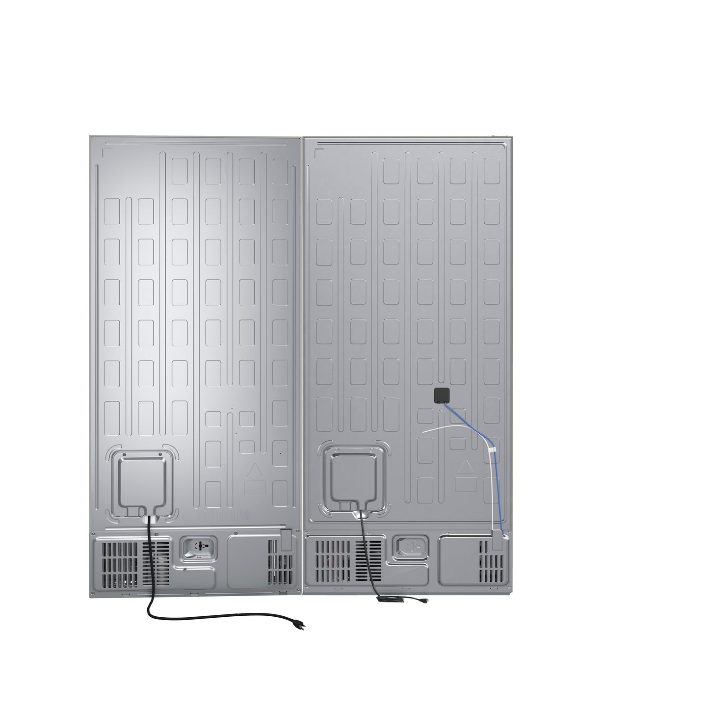 Forno Milano 2-Piece 62-Inch Freestanding Dual Bottom Freezer Refrigerator, Stainless Steel – 34.4 cu.ft, Touch Control, Ice Maker