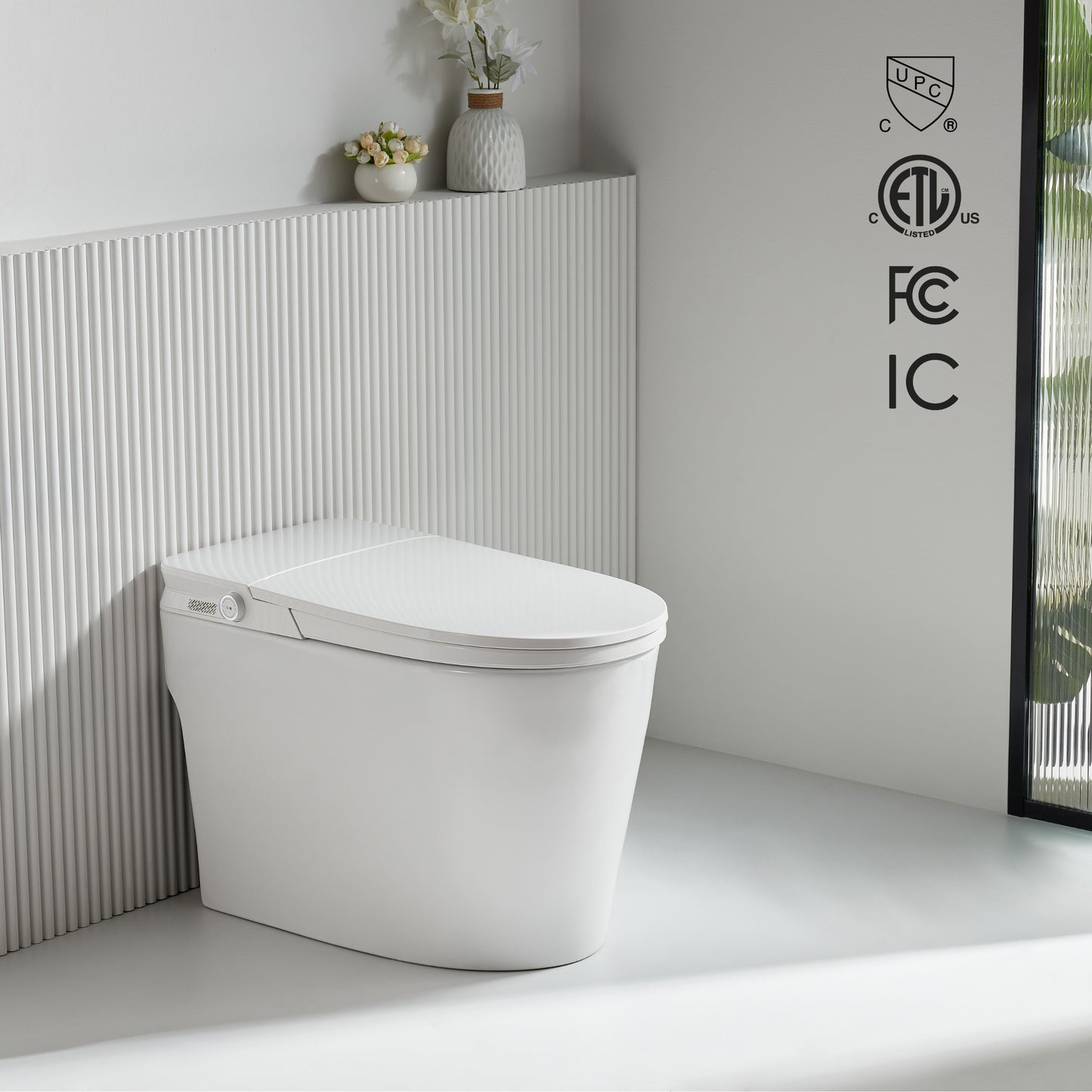 FORNO ACQUA Luxurious Smart Toilet. Includes Heated Seat, Auto Flush, Auto Lid, Powerful Flush, Ideal for Powder Rooms.