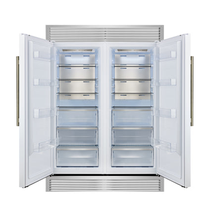 Forno Maderno 2-28-Inch Wide Convertible Refrigerator/Freezer in White, Decorative Trim, 27.2 cu.ft, 84-Inch High, ENERGY STAR Certified