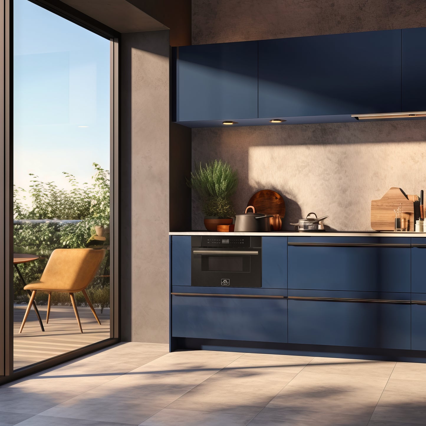 Forno Capoliveri Espresso 30-Inch Microwave Drawer, Black, 1.2 cu.ft, 1500 Watts, Built-In, Touch Control LCD Display, Auto-Touch Open/Close, 11 Power Levels, Sensor Cooking