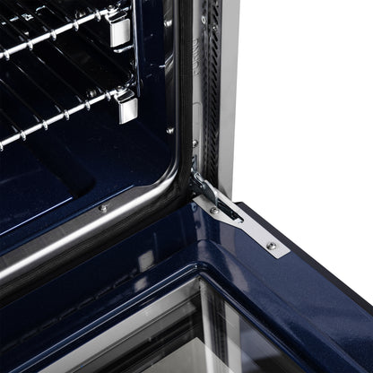 Forno Massimo 36 Inch Freestanding Dual Fuel Range in Black with Antique Brass Accessories, 6 Burners, 5.36 cu. ft. Convection Oven