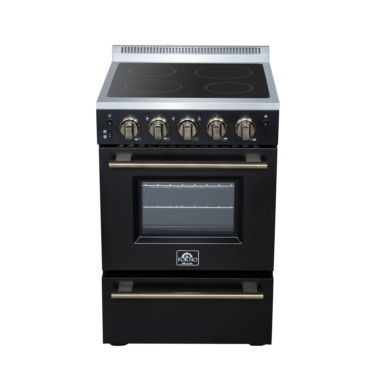 Forno Loiano 24 Inch Freestanding Electric Range in Black