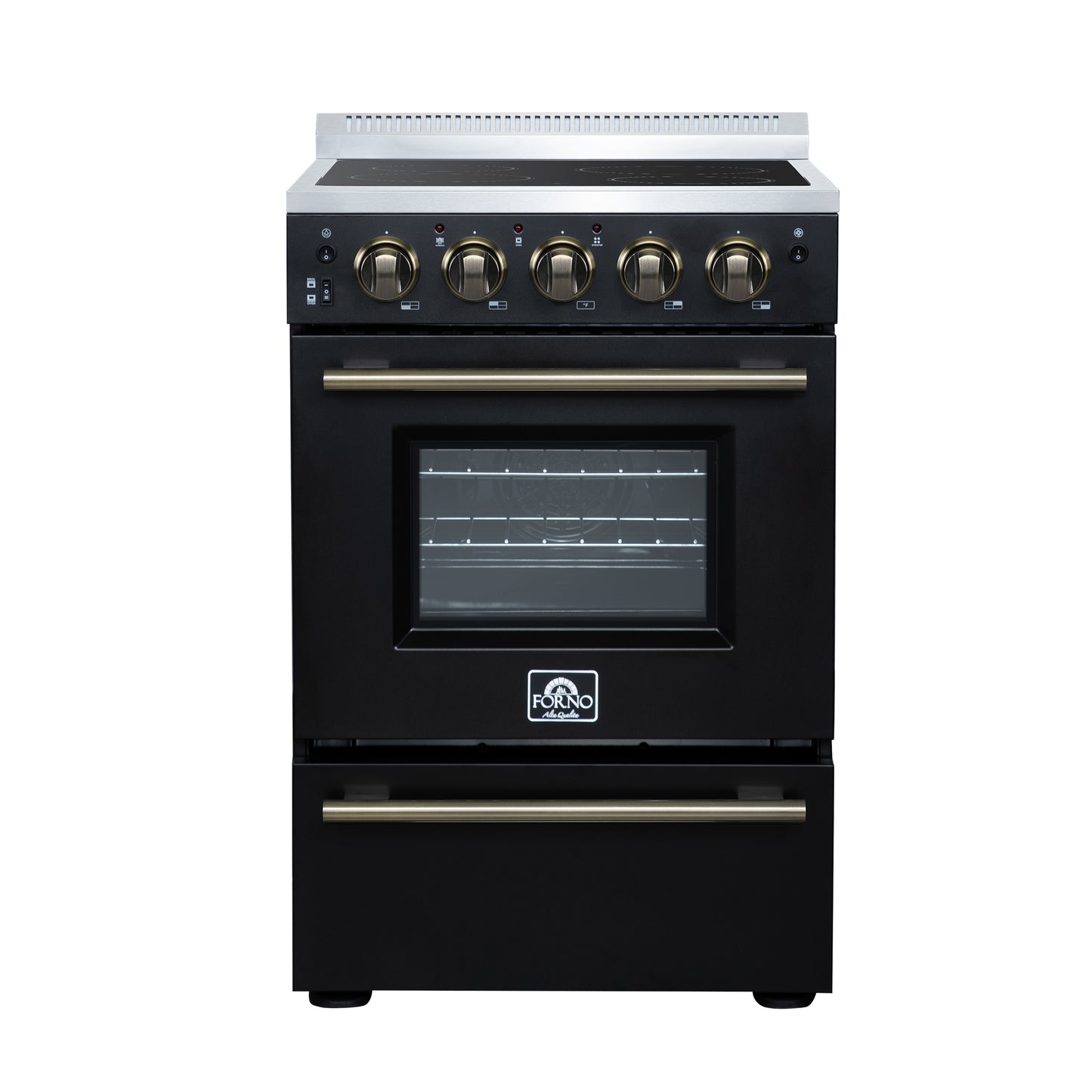 Forno Loiano 24 Inch Freestanding Electric Range in Black