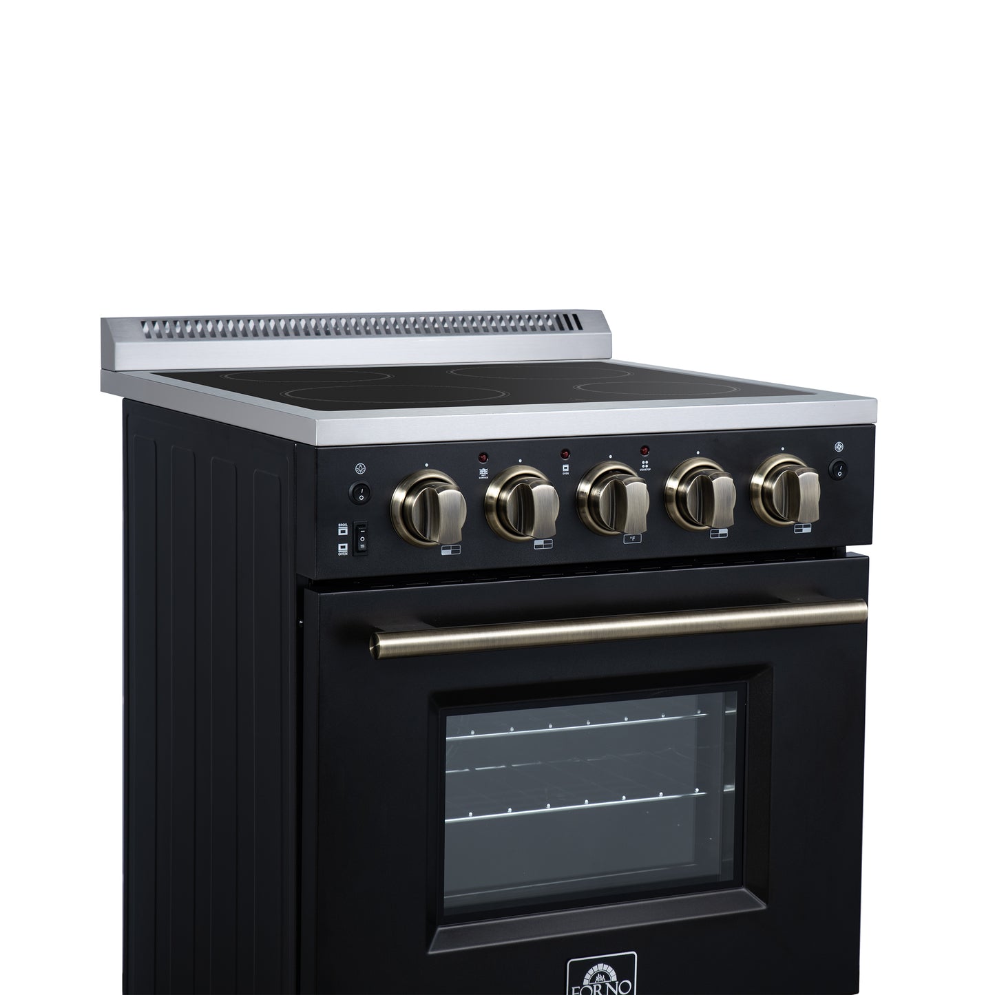 Forno Loiano 24 Inch Freestanding Electric Range in Black
