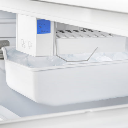 Forno Gallipoli 30-Inch French Door Refrigerator, 17.5 cu.ft Capacity, Decorative Grill, 34-Inch Width, Stainless Steel, No Frost Technology, Energy Efficient