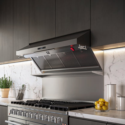 Forno Savona 48-Inch Wall Mount Range Hood, Hybrid Filters, Backsplash Included