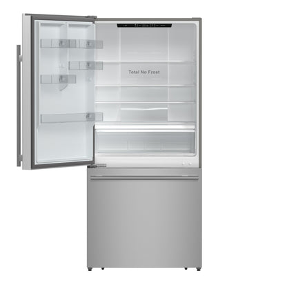 Forno Milano 2-Piece 62-Inch Freestanding Dual Bottom Freezer Refrigerator, Stainless Steel – 34.4 cu.ft, Touch Control, Ice Maker