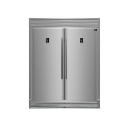 FORNO Premium 2-Piece Kitchen Bundle - Capriasca 48" Stainless Steel Range, Rizzuto 60" W. Dual Combo Convertible Refrigerator - FBDL-019-04CAUS