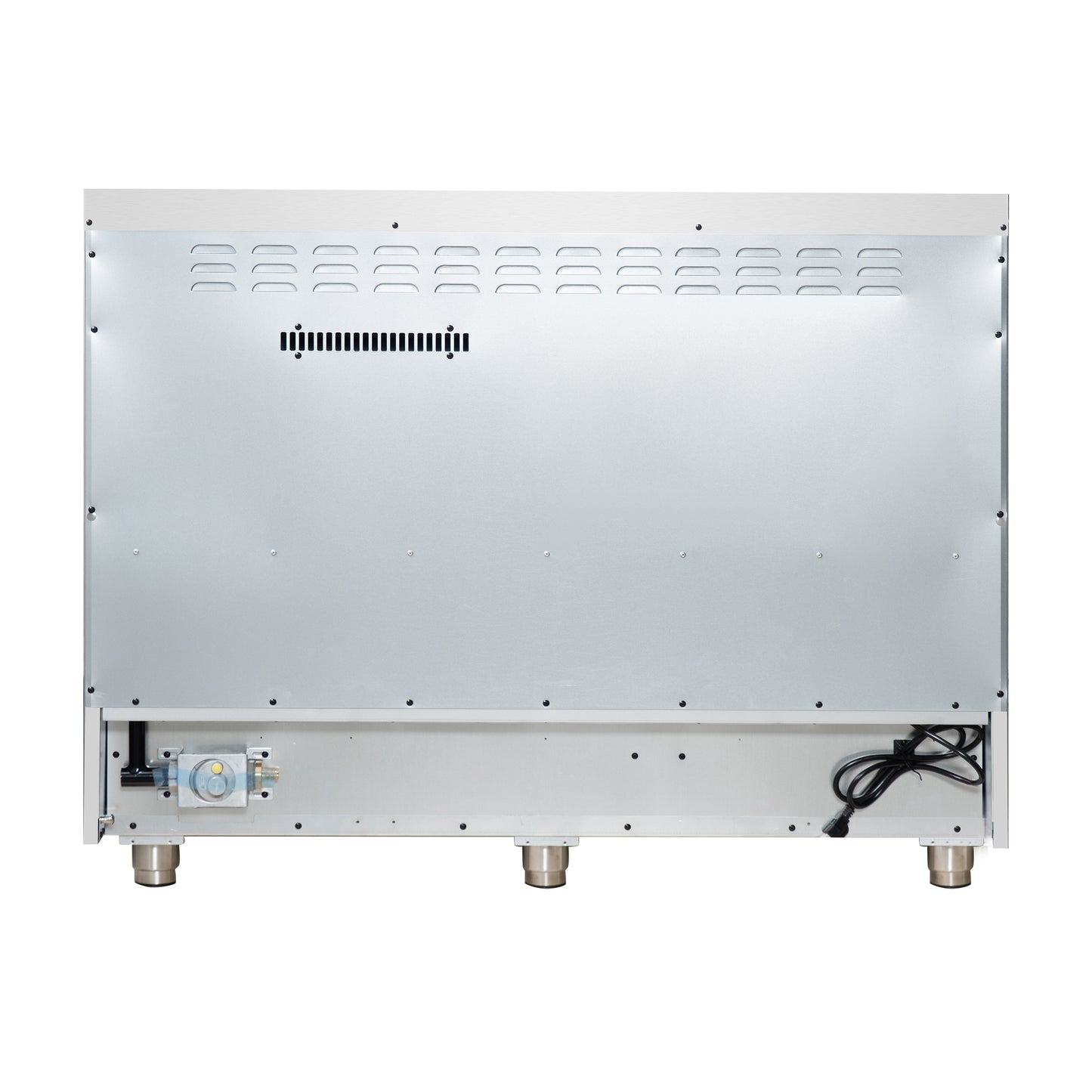 Forno Massimo 48-Inch White Freestanding Gas Range, 8 Burners, True Convection Oven