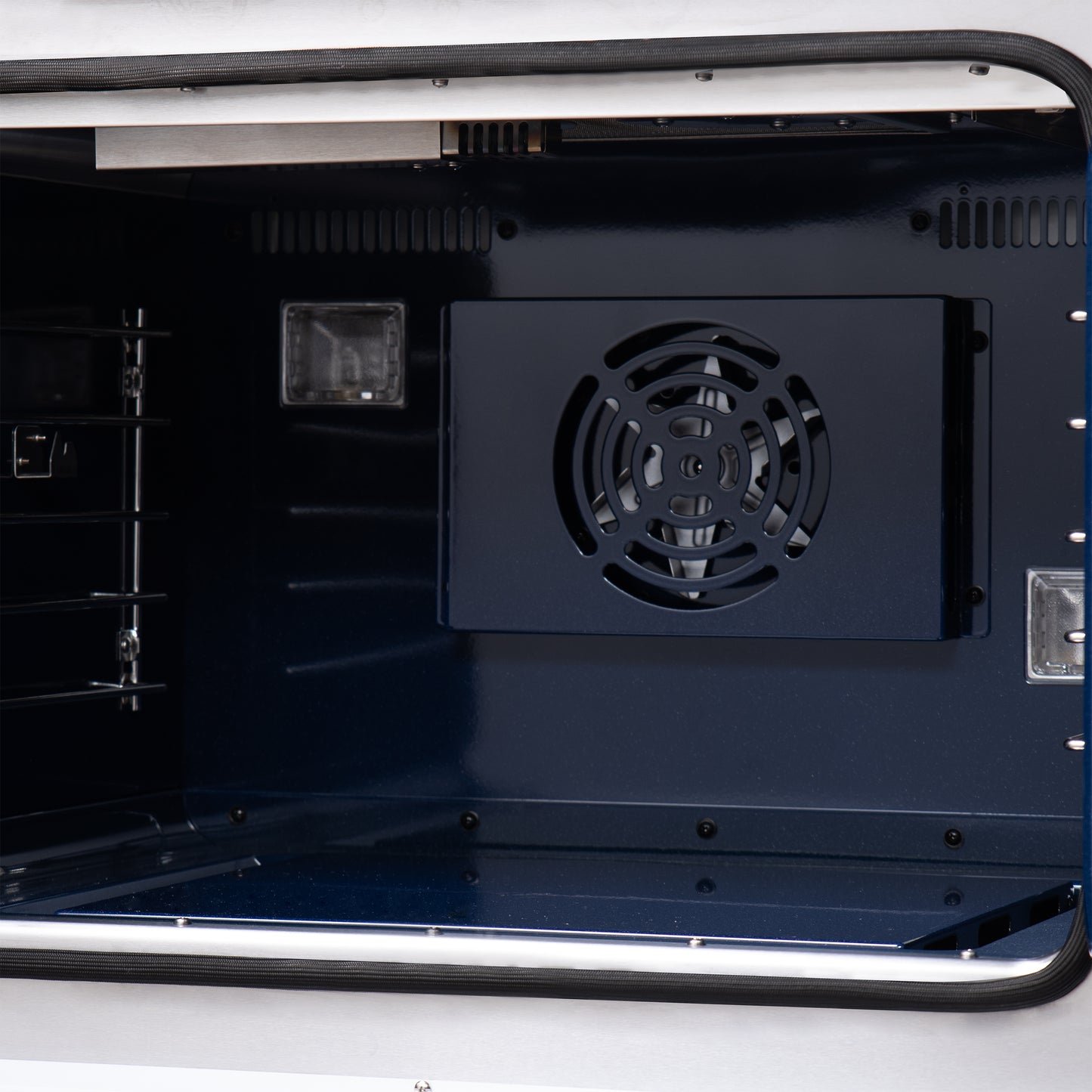 Forno Capriasca 30-Inch White Freestanding French Door Gas Range, 4 Burners, Convection Oven, Energy Efficient