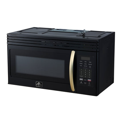 Forno Scalo 30-Inch Over the Range Microwave, Black – 1.6 cu.ft, 300 CFM Vent, Touch Control, LED Light