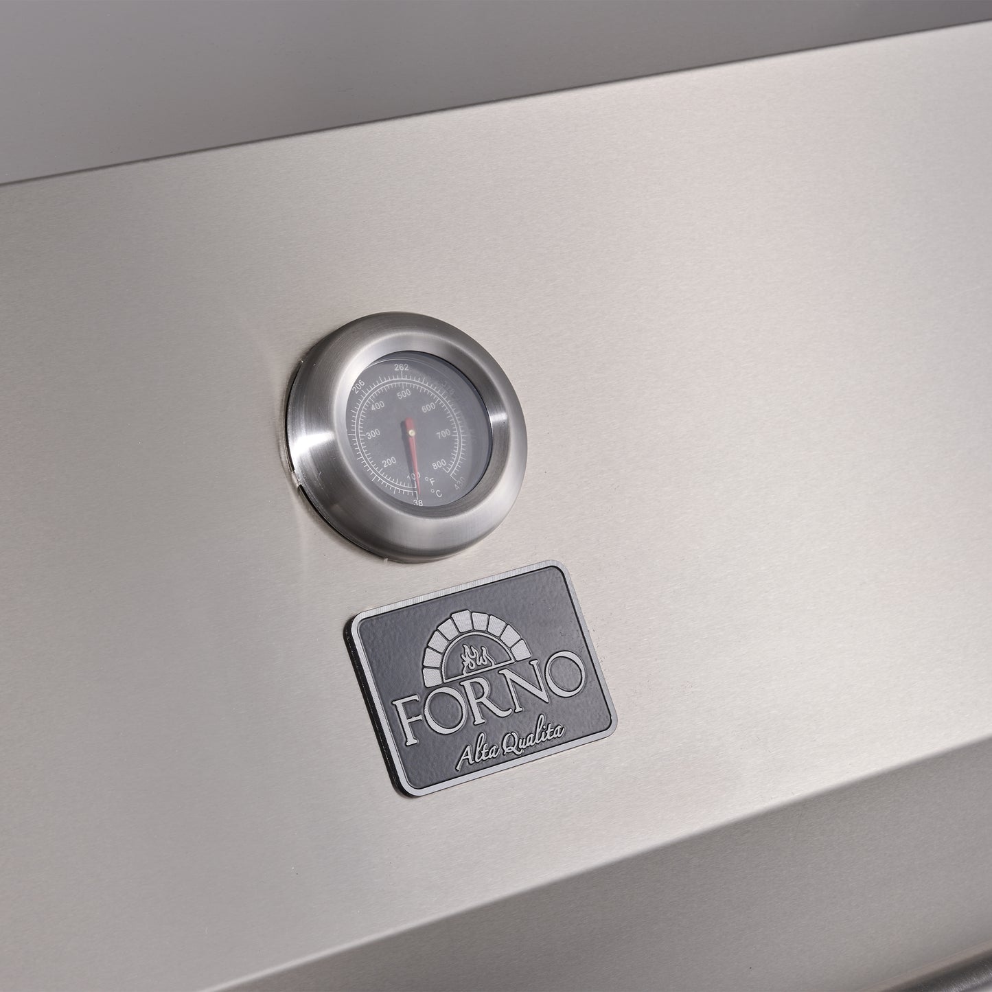 Forno Rimini Outdoor Kitchen: 30" BBQ 62,600 BTU, 4.8 cu.ft. Refrigerators, White Countertops