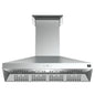 Forno Orvieto 60-Inch Wall Mount Range Hood, LED Lighting, Heavy Duty, Stainless Steel
