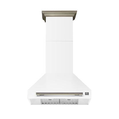 Forno Aria 30 Inch Wall-Mounted Range Hood in White