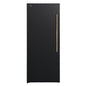 Forno Maderno 28-Inch Convertible Upright Freezer/Refrigerator in Black with Antique Brass Handle, 13.6 cu.ft., Left Swing