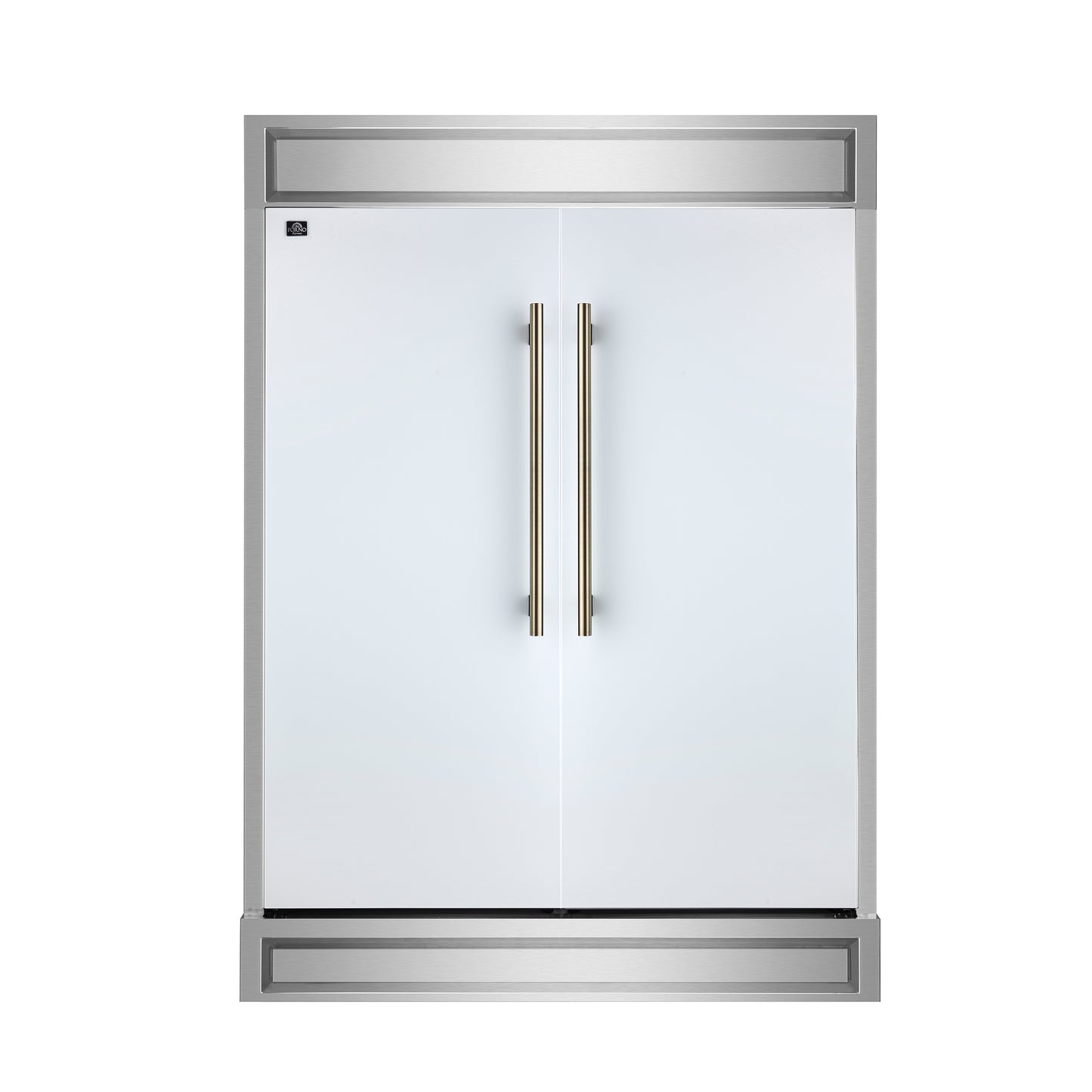 Forno Maderno 2-28-Inch Wide Convertible Refrigerator/Freezer in White, Decorative Trim, 27.2 cu.ft, 84-Inch High, ENERGY STAR Certified