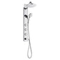 Forno Acqua AcquaSPA Shower Panel with SensoTEMP, Mirrored Stainless Steel Finish, Overhead Rainfall Shower, Handheld Shower Head, Body Jets, 1.8 GPM Flow Rate