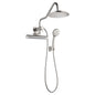 Forno Acqua AcquaFALL Mini Shower Head, Brushed Nickel Finish, Overhead Rainfall Shower, 7 Way Diverter, Handheld Shower Head, Body Jets, 1.8 GPM Flow Rate