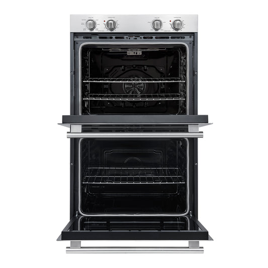 Forno Vomero 30-Inch Double Wall Oven, Stainless Steel, 10 cu.ft Total Capacity, 7100W Convection, Mechanical Controls, Self-Cleaning Function