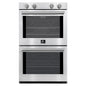 Forno Vomero 30-Inch Double Wall Oven, Stainless Steel, 10 cu.ft Total Capacity, 7100W Convection, Mechanical Controls, Self-Cleaning Function