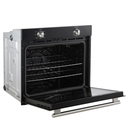 Forno Vomero 30-Inch Wall Oven, Black, 5 cu.ft Capacity, 3550 Watts Convection, Mechanical Controls, Manuel Steam Clean