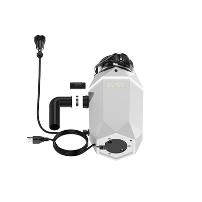 FORNO ACQUA BrightDIAMOND Moonstone 3/4HP Super Quiet Garbage Disposal Corded with Motion Sensor Cabinet Light & Pre-Wired Air Switch