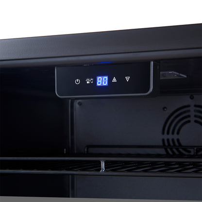 Forno Frescolino 24 Inch Beverage Cooler, White with Antique Brass Handles, with LED Lighting, Triple Glass Door, 188 Can Capacity, Built-In or Freestanding