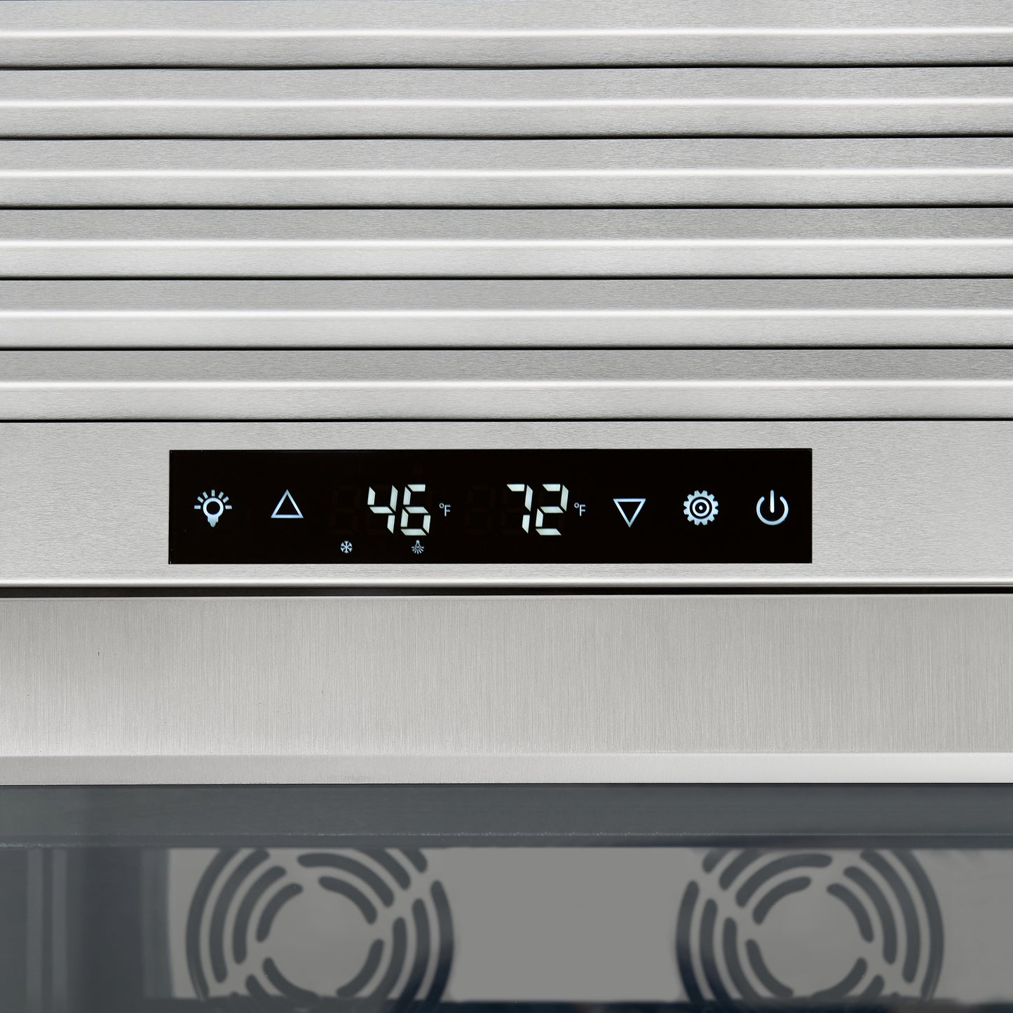 FORNO Abruzzo 48-Inch Dual Zone Wine Cellar, 102 Bottles, 24 cu. ft., Clear Acrylic Holders & Stainless Trim Shelves